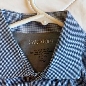 Calvin Klein Men's Blue Gingham Shirt